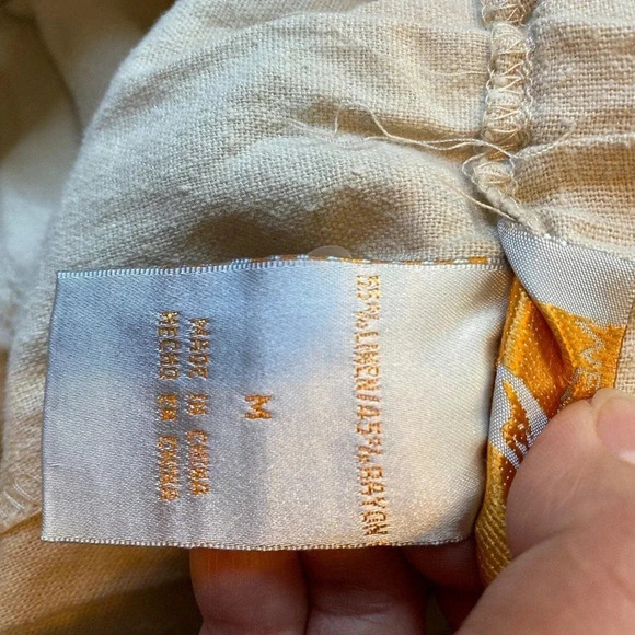 Metro Wear Linen Blend Casual Pull On Joggers Pants Women Size M Pockets - Picture 3 of 7